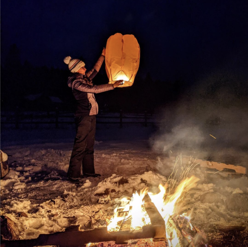 Photo: me, launching a lantern on NYE 2021- one of my favorite traditions. I usually send off a wish. This year I wished for more coaching clients to help. God/ the Universe/ whatever you call it responded that I should feel grateful instead. Roger that. 